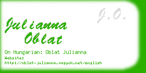 julianna oblat business card